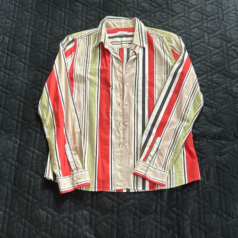 Vintage Cacharel Striped Button Down Shirt